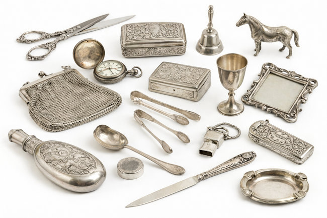 skup srebrnych przedmiotów